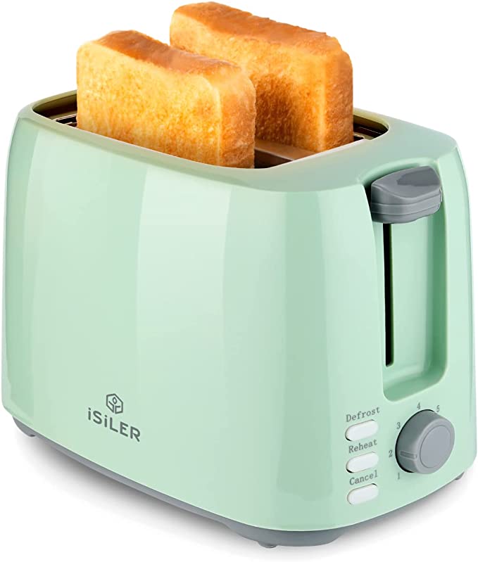 iSiLER 2 Slice Toaster 1.3 Inches Wide Slot Toaster with